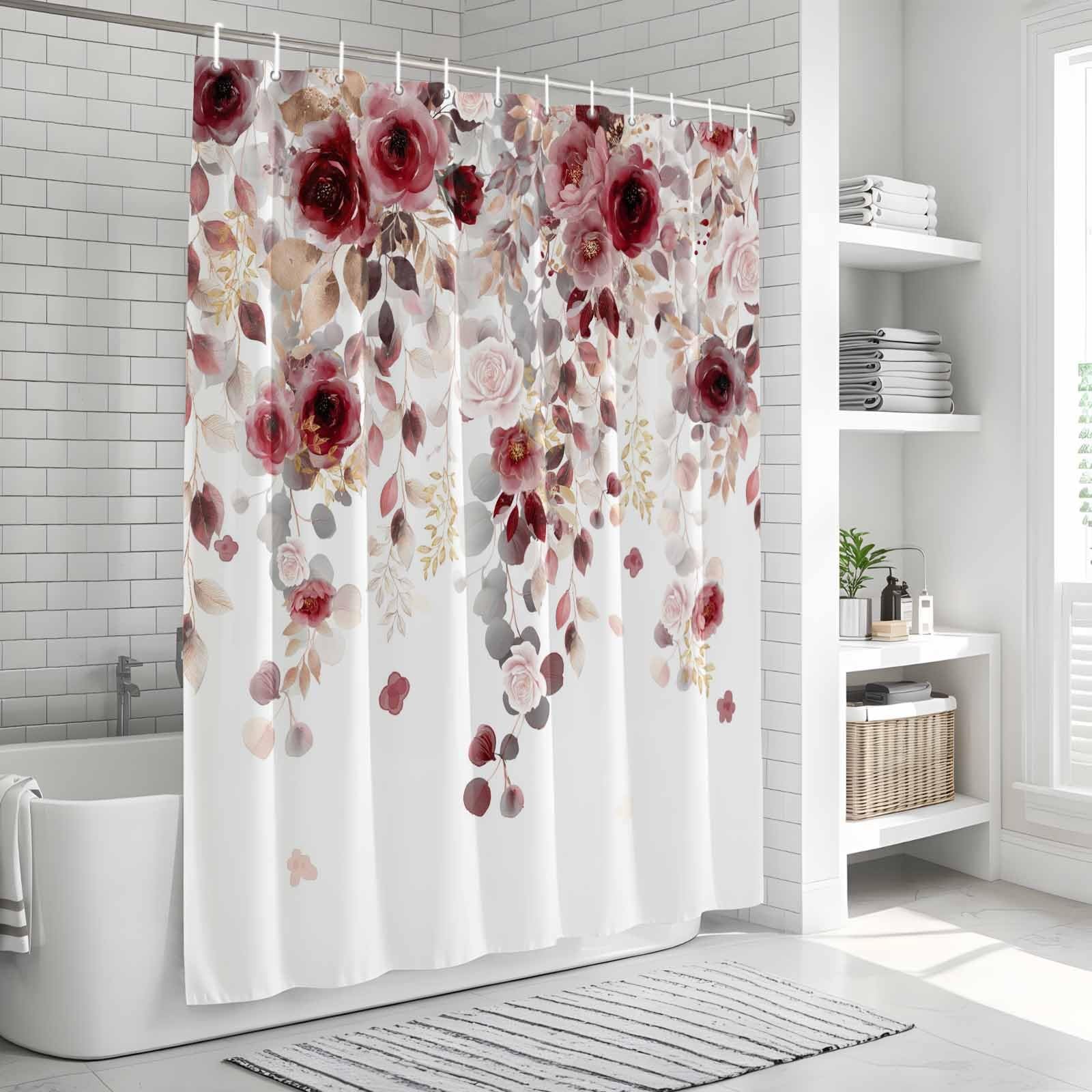 Custom Printed Bath Curtain — custom printed polyester bath curtain detail view
