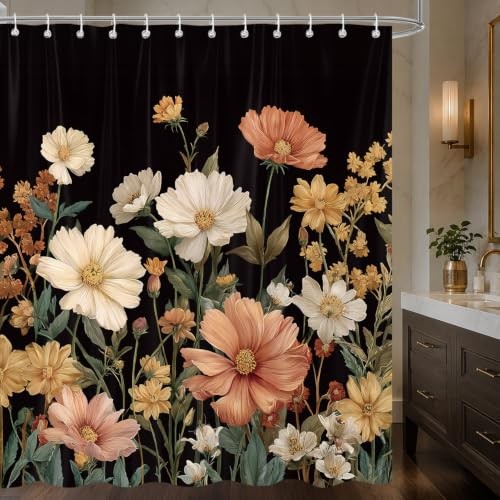 Custom Printed Bath Curtain — custom printed polyester bath curtain detail view