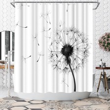 Dandelion Shower Curtain Country Shower Curtain 72x72inch Polyester Fabric — custom printed polyester bath curtain
