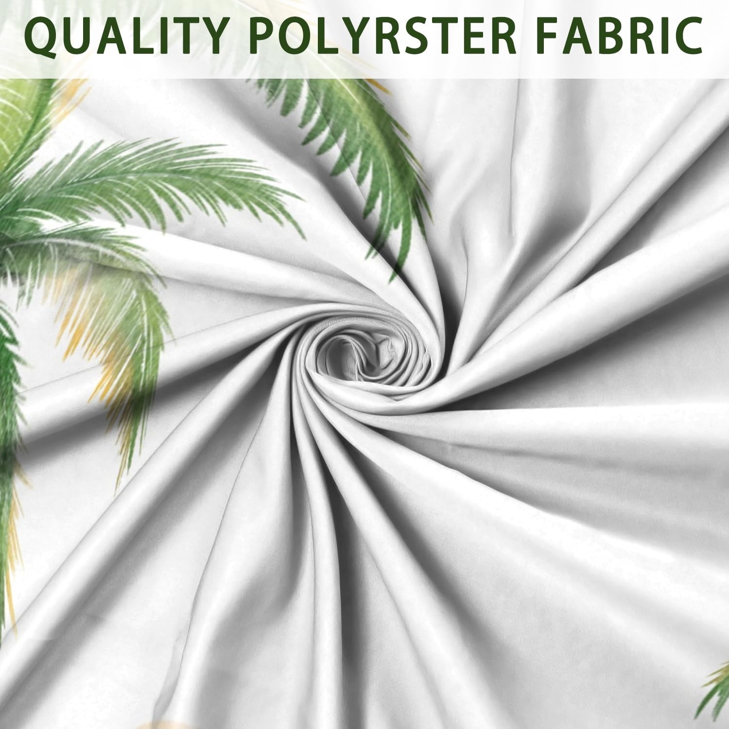Custom Printed Bath Curtain — custom printed polyester bath curtain detail view