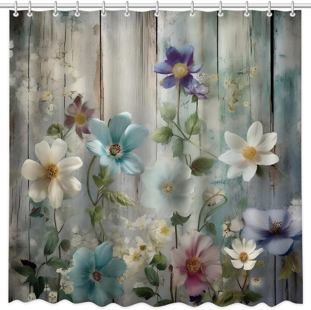 Custom Printed Bath Curtain — custom printed polyester bath curtain detail view
