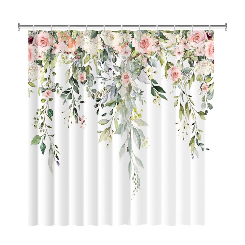 Custom Printed Bath Curtain — custom printed polyester bath curtain detail view