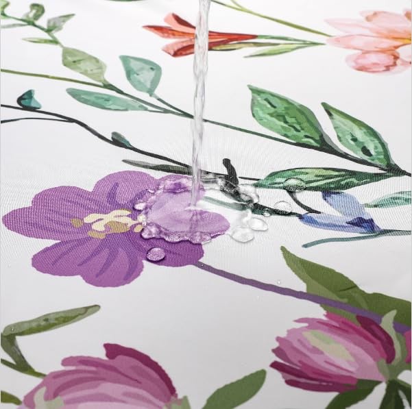 Custom Printed Bath Curtain — custom printed polyester bath curtain detail view