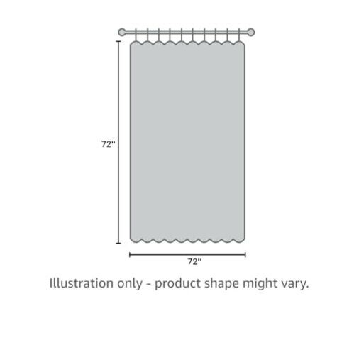 Custom Printed Bath Curtain — custom printed polyester bath curtain detail view
