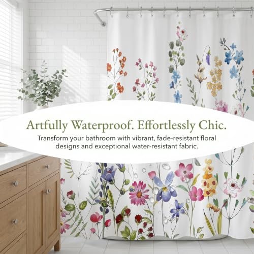 Custom Printed Bath Curtain — custom printed polyester bath curtain detail view
