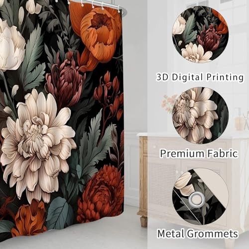 Custom Printed Bath Curtain — custom printed polyester bath curtain detail view