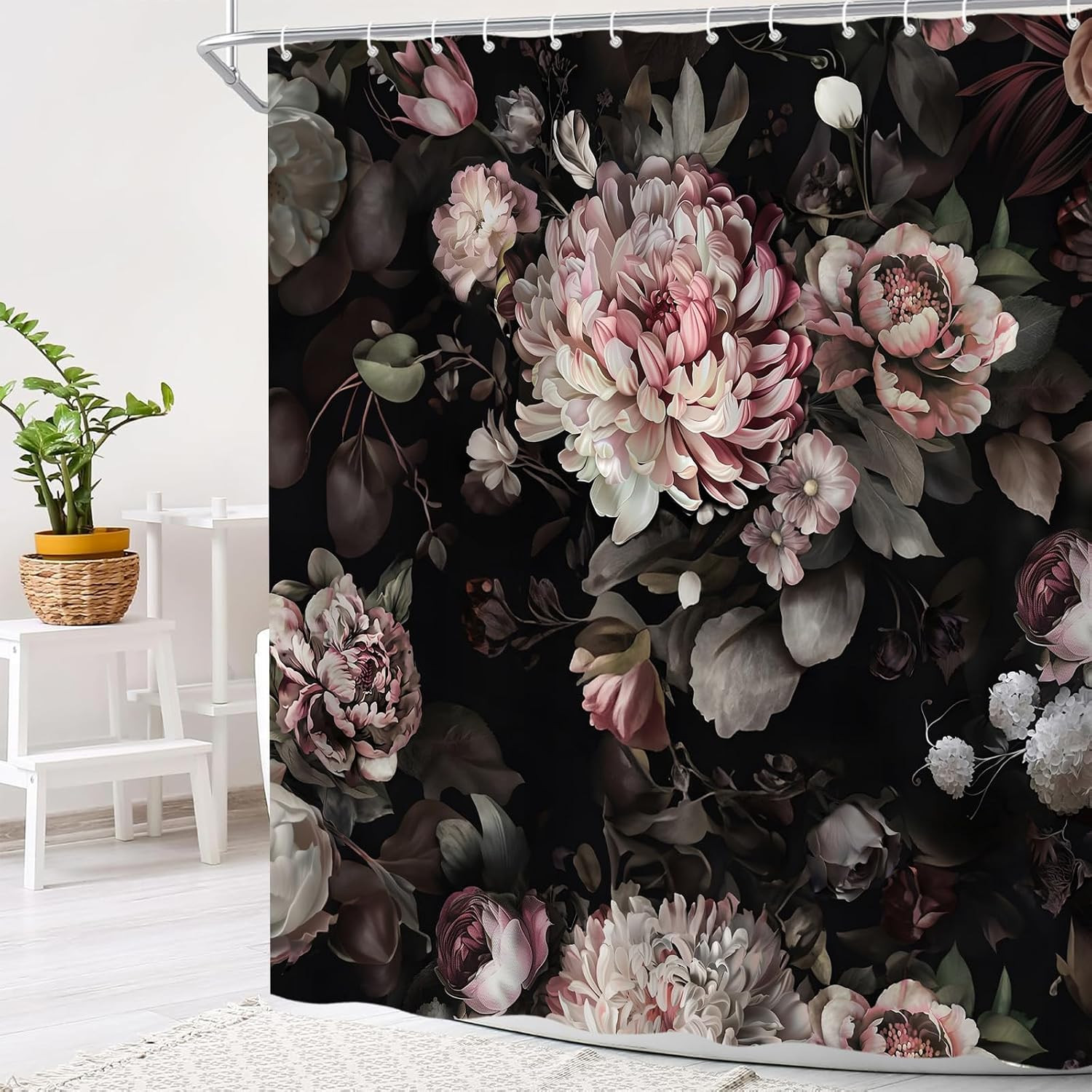 Custom Printed Bath Curtain — custom printed polyester bath curtain