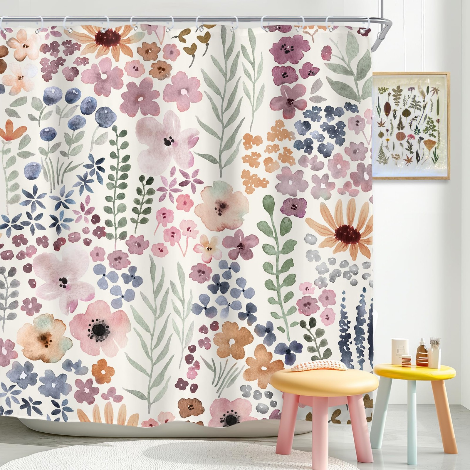 Custom Printed Bath Curtain — custom printed polyester bath curtain