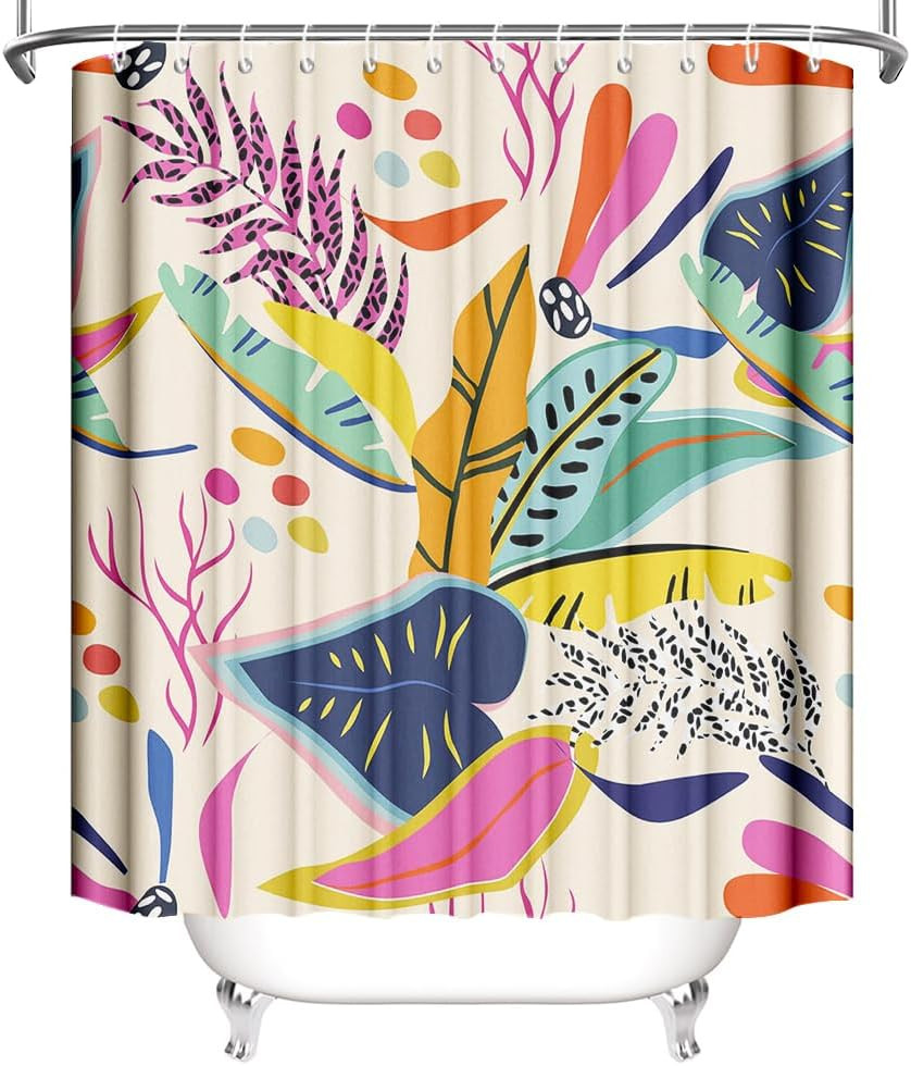 Custom Printed Bath Curtain — custom printed polyester bath curtain detail view