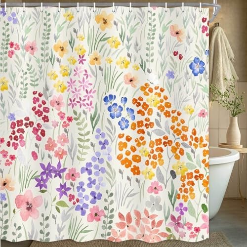 Custom Printed Bath Curtain — custom printed polyester bath curtain detail view