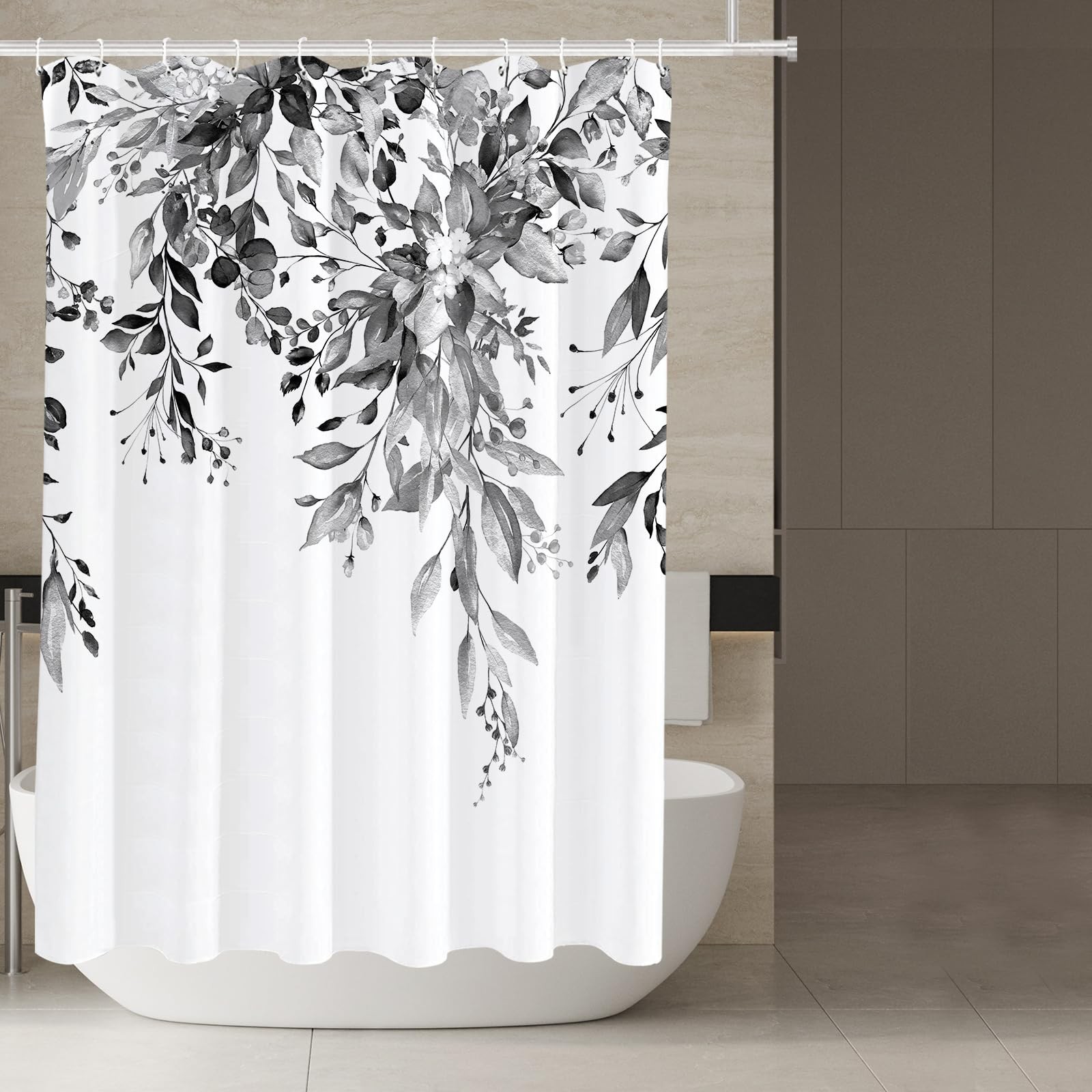 Custom Printed Bath Curtain — custom printed polyester bath curtain detail view