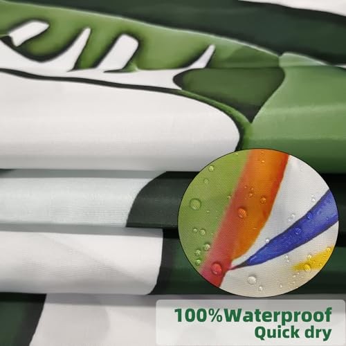 Custom Printed Bath Curtain — custom printed polyester bath curtain detail view