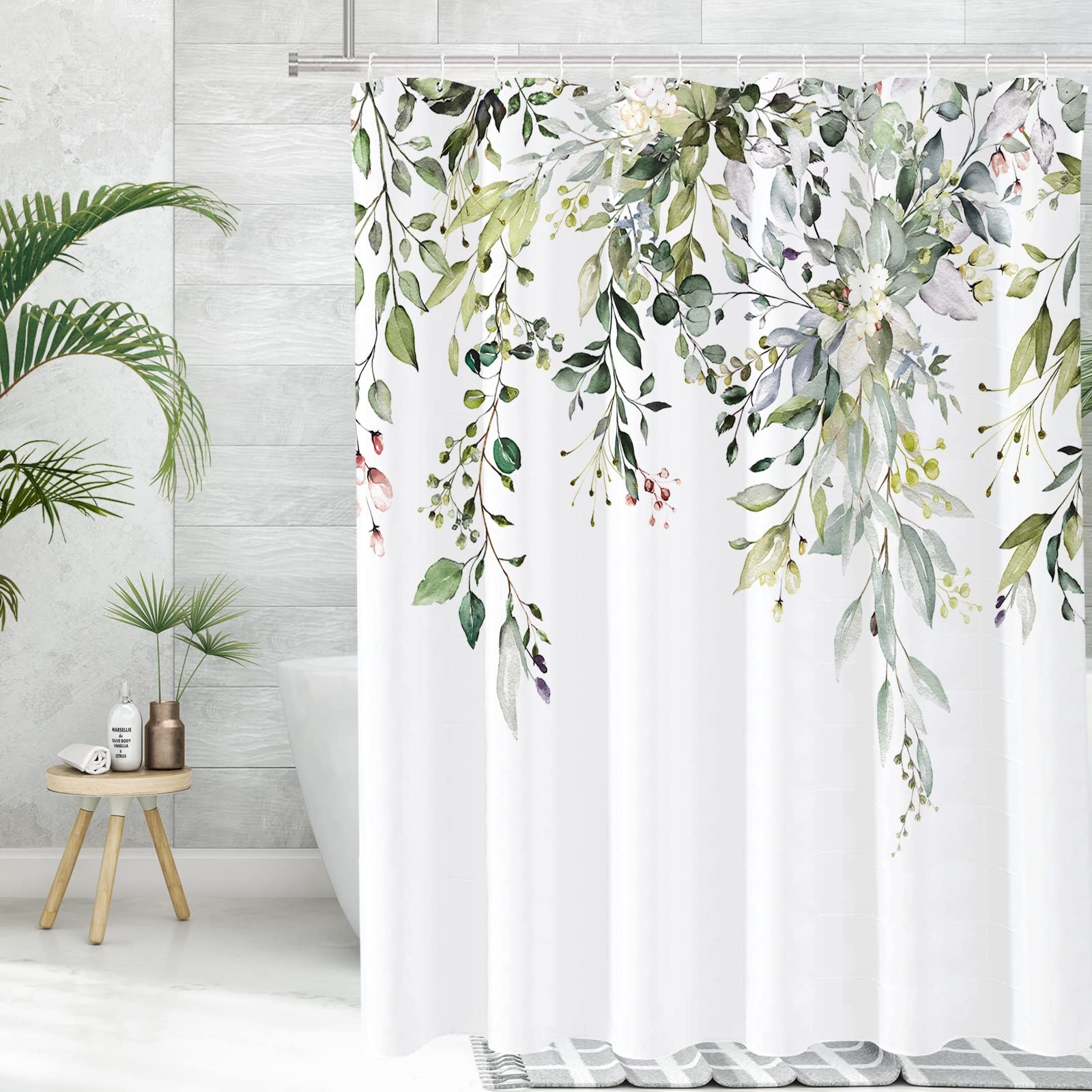 Custom Printed Bath Curtain — custom printed polyester bath curtain detail view