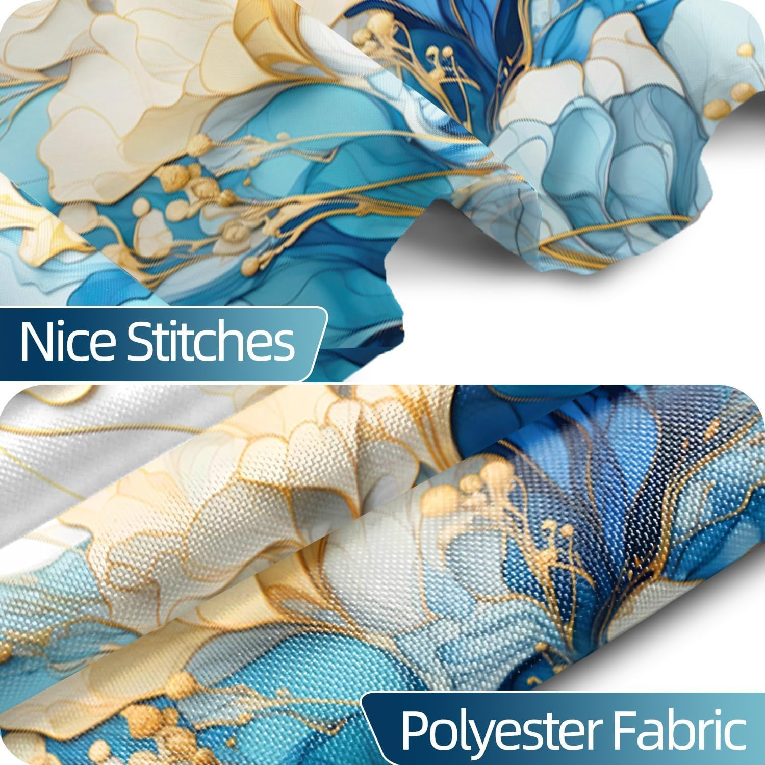 Custom Printed Bath Curtain — custom printed polyester bath curtain detail view