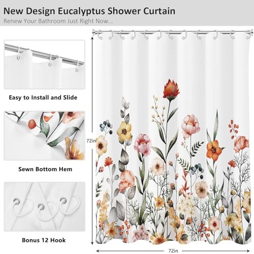 Custom Printed Bath Curtain — custom printed polyester bath curtain detail view