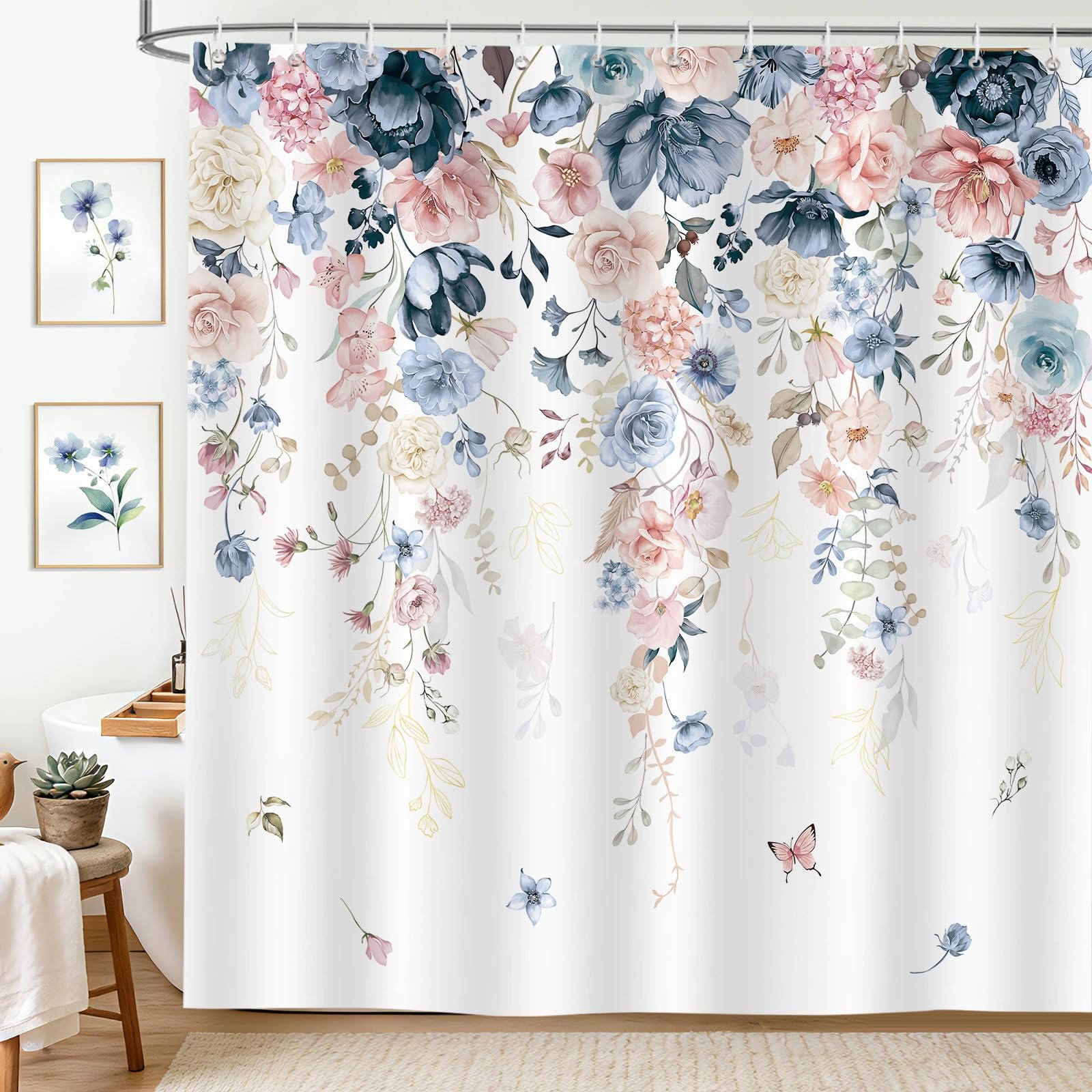 Custom Printed Bath Curtain — custom printed polyester bath curtain