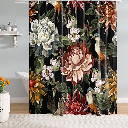 Custom Printed Bath Curtain — custom printed polyester bath curtain detail view