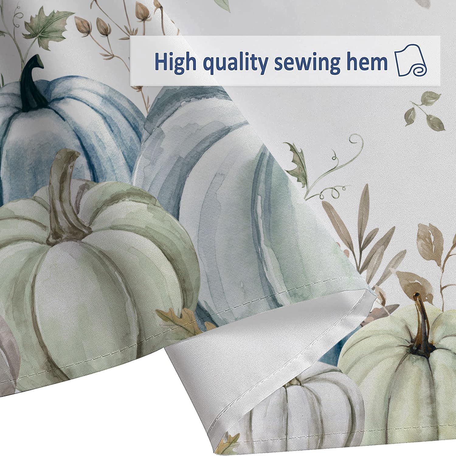 Custom Printed Bath Curtain — custom printed polyester bath curtain detail view