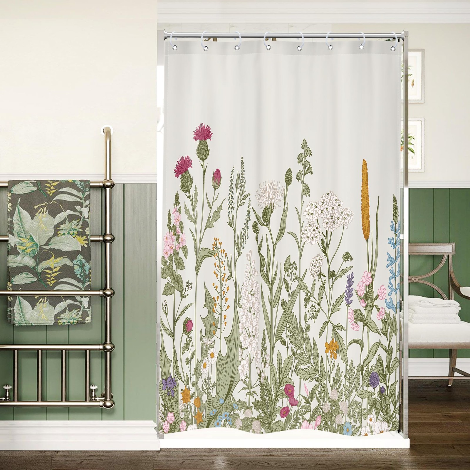 Custom Printed Bath Curtain — custom printed polyester bath curtain