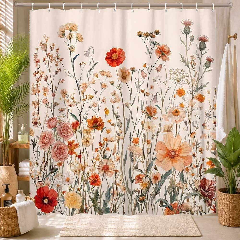 Custom Printed Bath Curtain — custom printed polyester bath curtain