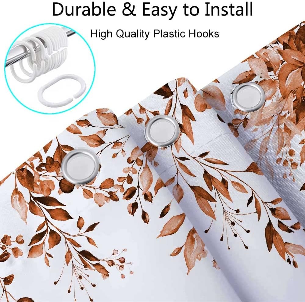 Custom Printed Bath Curtain — custom printed polyester bath curtain detail view