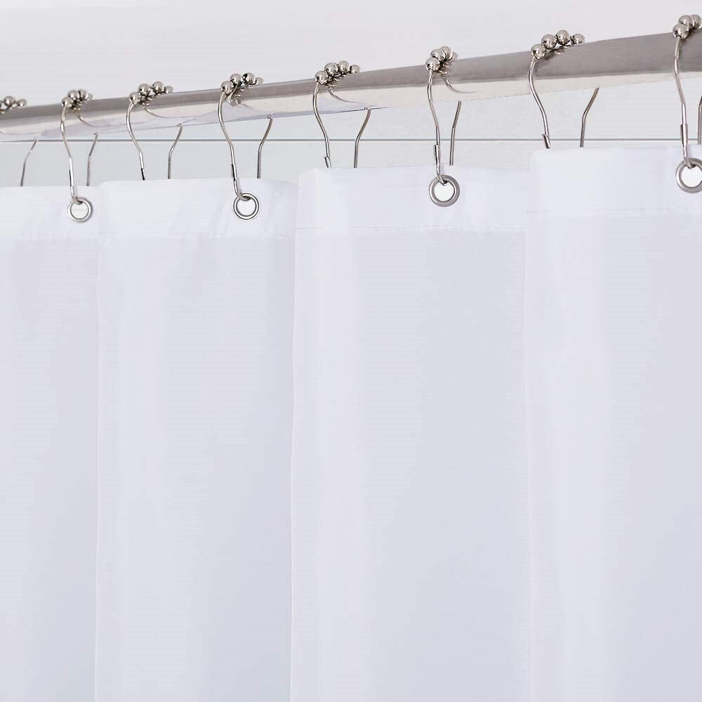 Custom Printed Bath Curtain — custom printed polyester bath curtain detail view