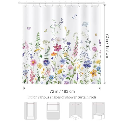 Custom Printed Bath Curtain — custom printed polyester bath curtain detail view