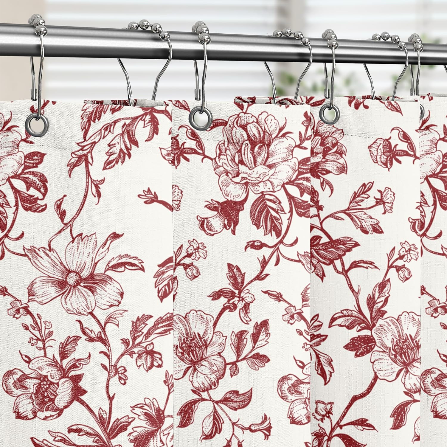 Custom Printed Bath Curtain — custom printed polyester bath curtain detail view