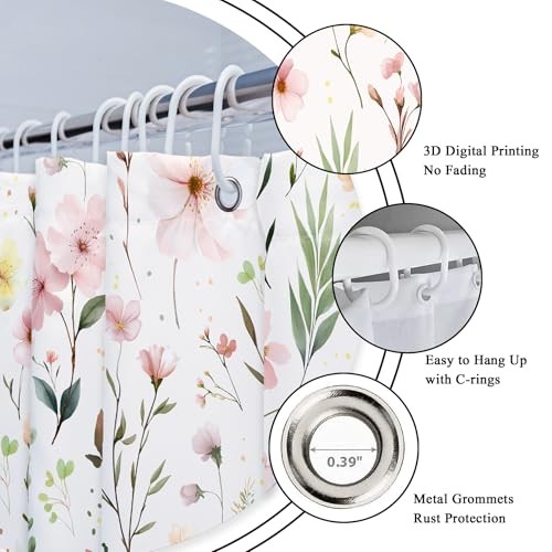 Custom Printed Bath Curtain — custom printed polyester bath curtain detail view