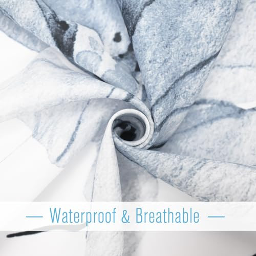 Custom Printed Bath Curtain — custom printed polyester bath curtain detail view