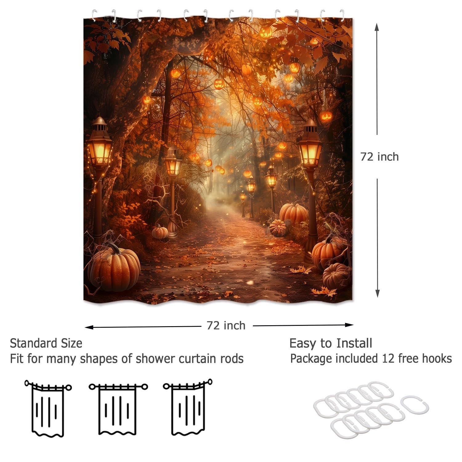 Custom Printed Bath Curtain — custom printed polyester bath curtain detail view