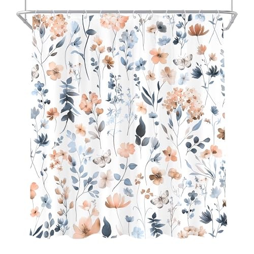 Custom Printed Bath Curtain — custom printed polyester bath curtain detail view