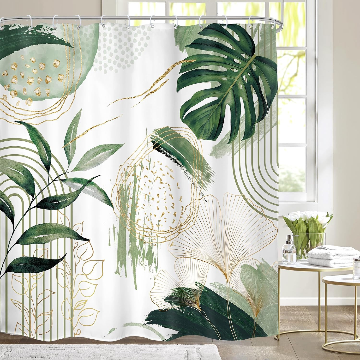 Custom Printed Bath Curtain — custom printed polyester bath curtain