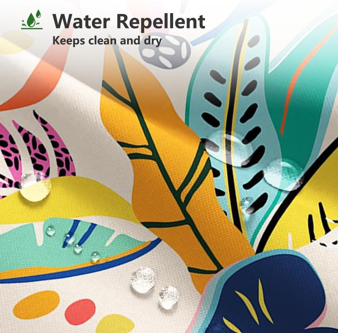 Custom Printed Bath Curtain — custom printed polyester bath curtain detail view