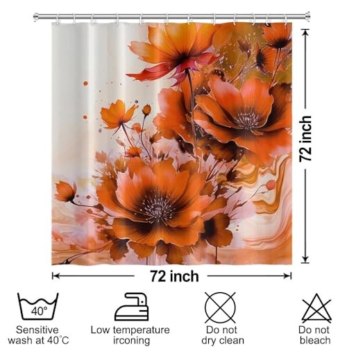 Custom Printed Bath Curtain — custom printed polyester bath curtain detail view