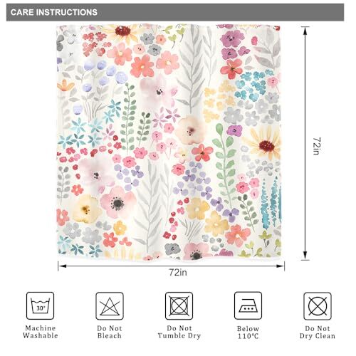 Custom Printed Bath Curtain — custom printed polyester bath curtain detail view
