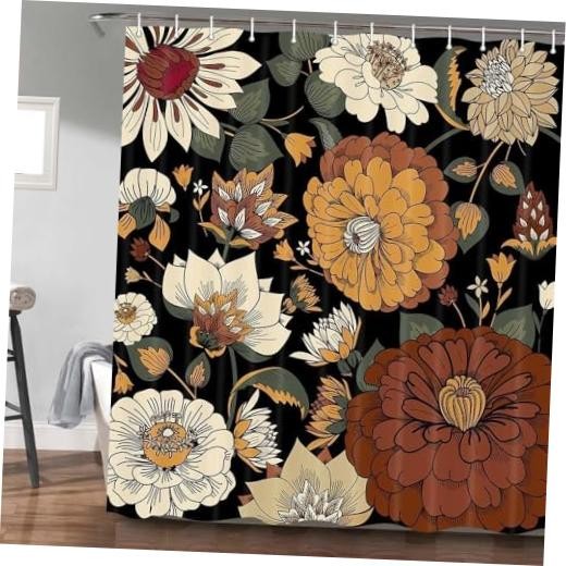 Custom Printed Bath Curtain — custom printed polyester bath curtain