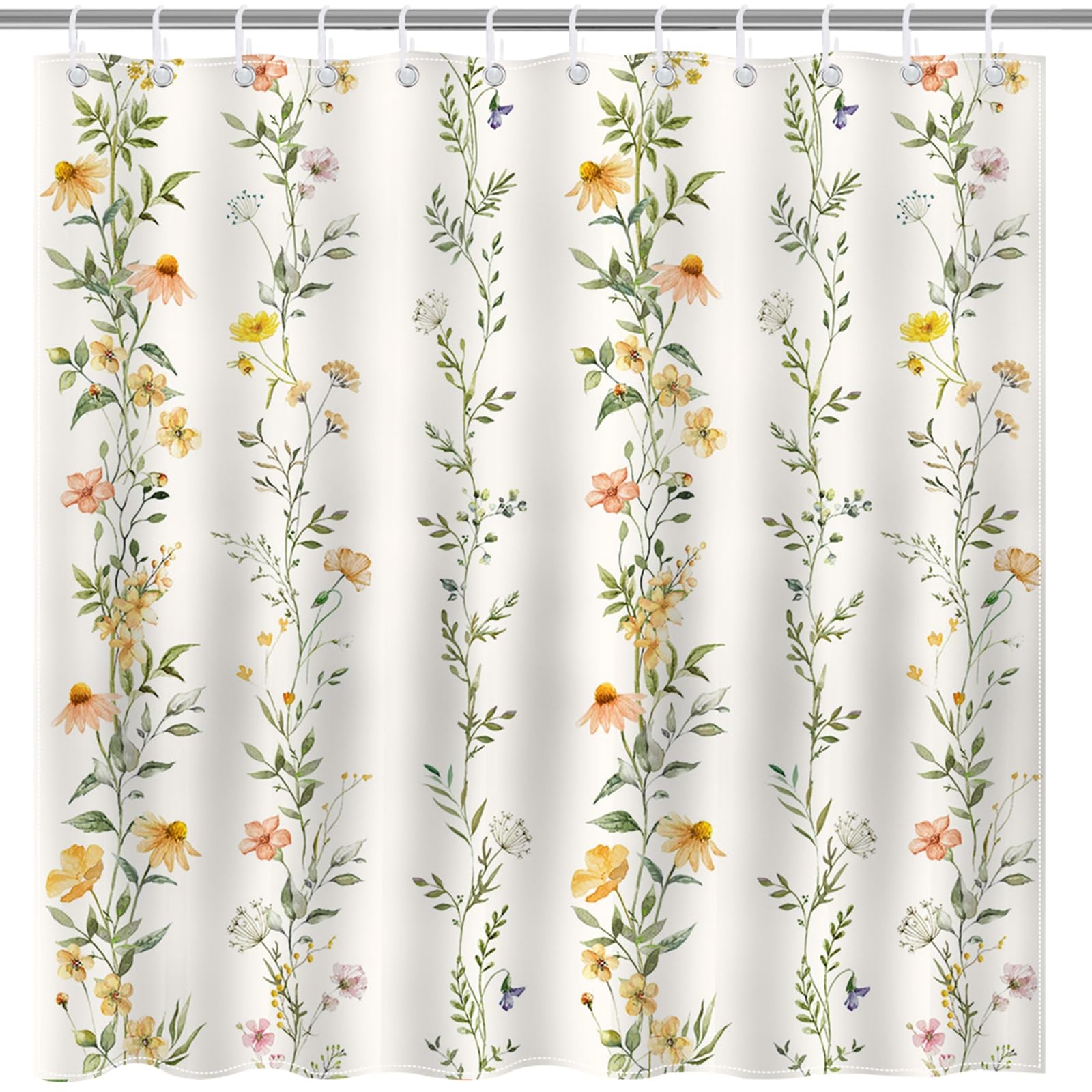 Custom Printed Bath Curtain — custom printed polyester bath curtain detail view