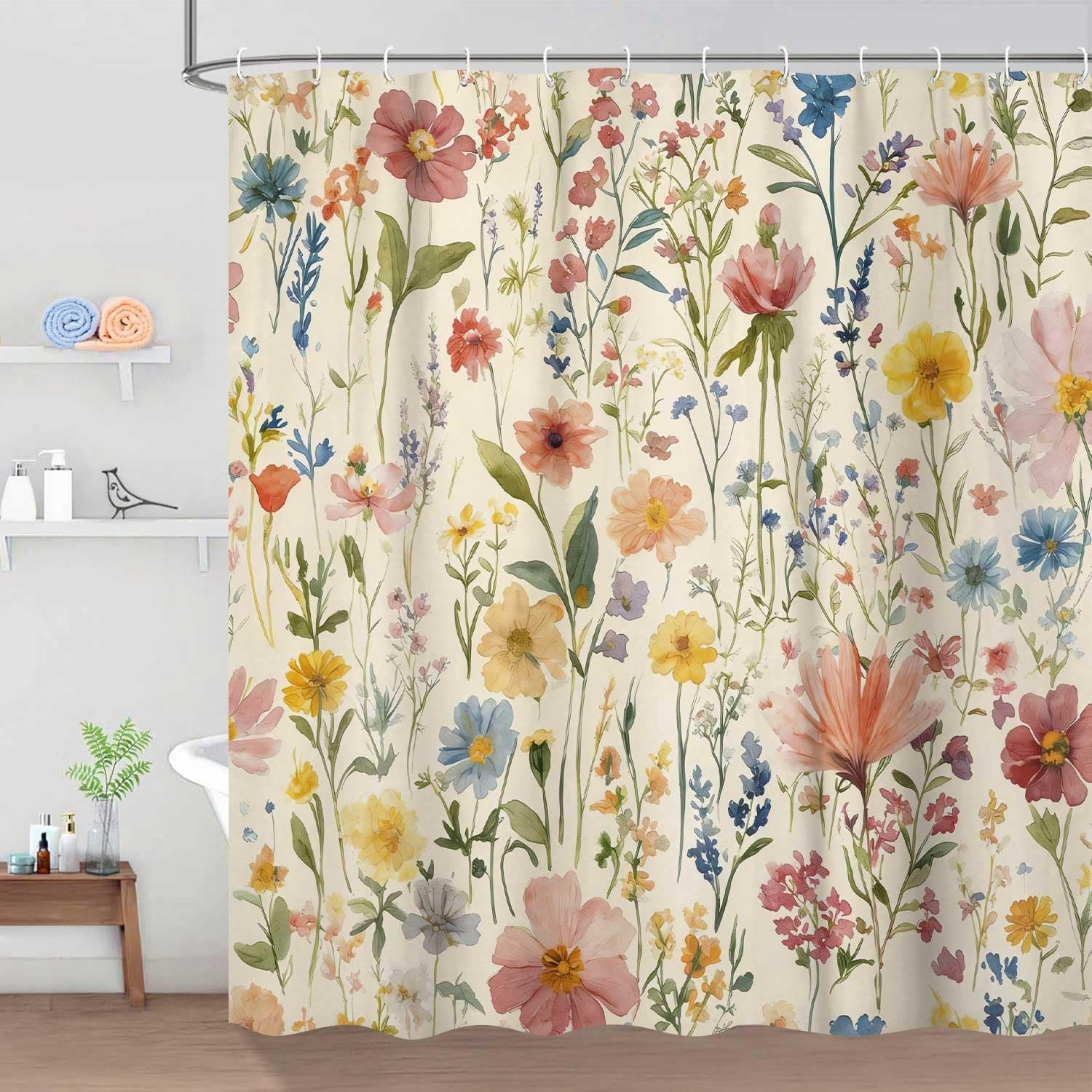 Custom Printed Bath Curtain — custom printed polyester bath curtain