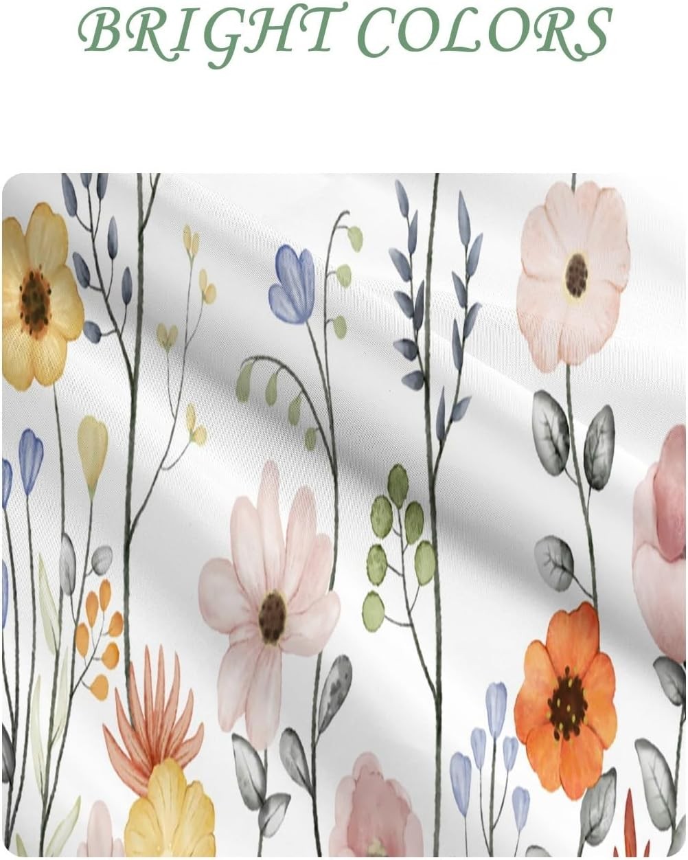 Custom Printed Bath Curtain — custom printed polyester bath curtain detail view
