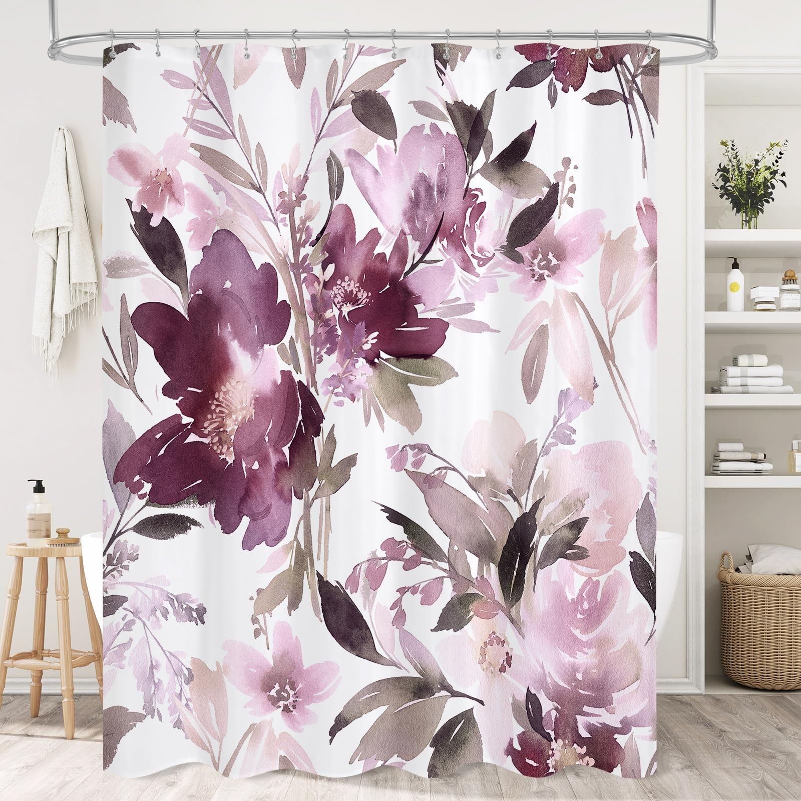 Custom Printed Bath Curtain — custom printed polyester bath curtain