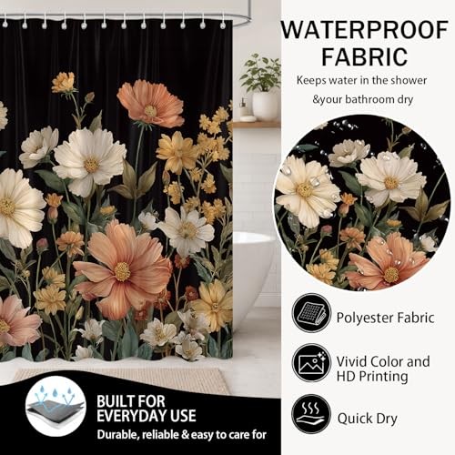 Custom Printed Bath Curtain — custom printed polyester bath curtain detail view