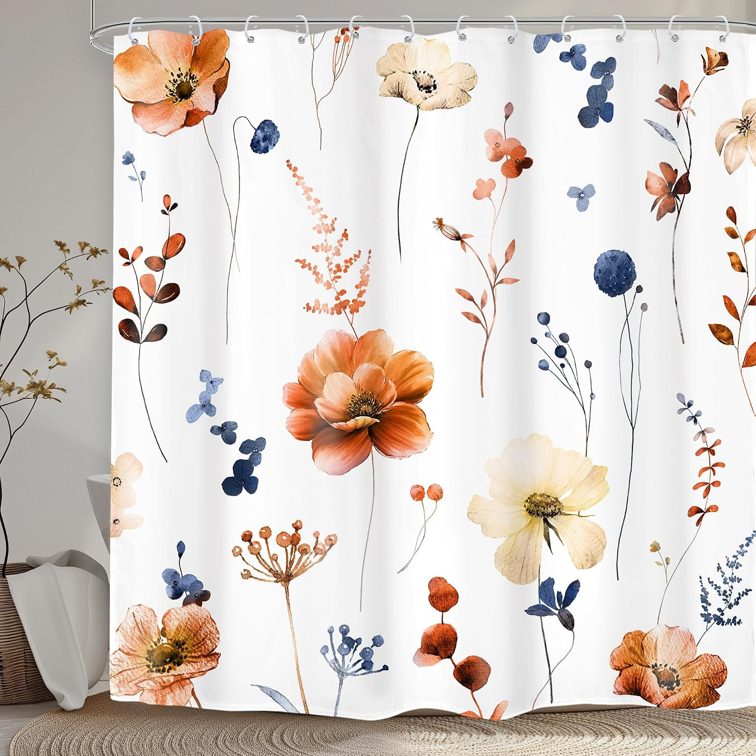 Custom Printed Bath Curtain — custom printed polyester bath curtain