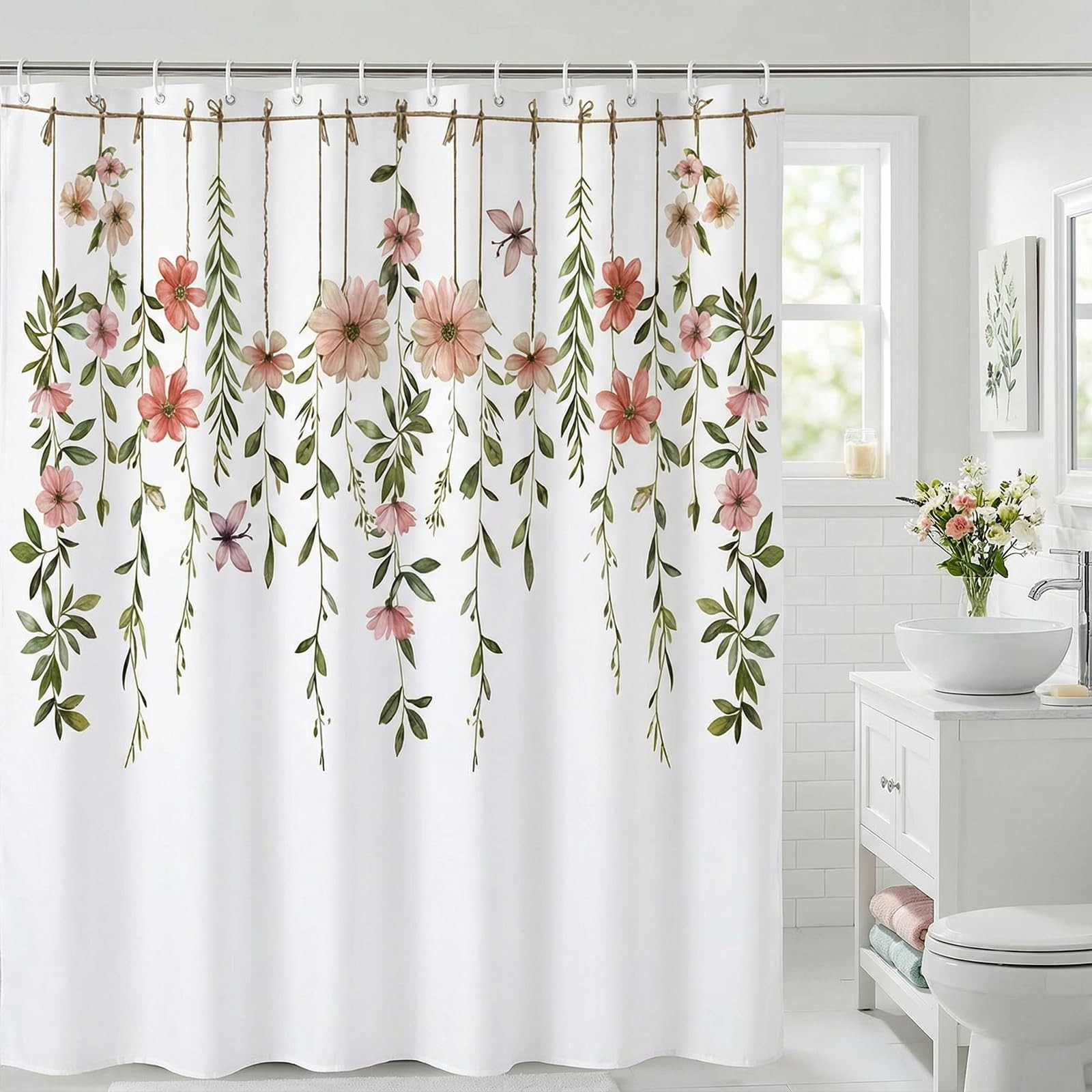 Custom Printed Bath Curtain — custom printed polyester bath curtain