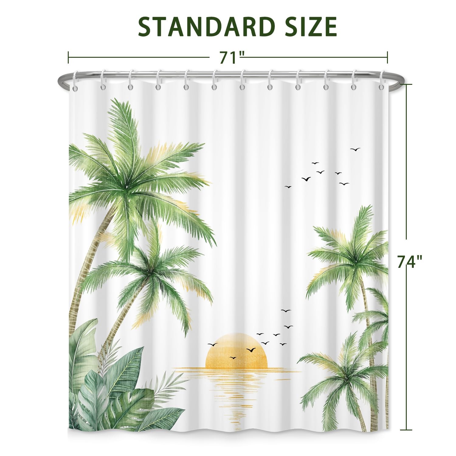Custom Printed Bath Curtain — custom printed polyester bath curtain detail view