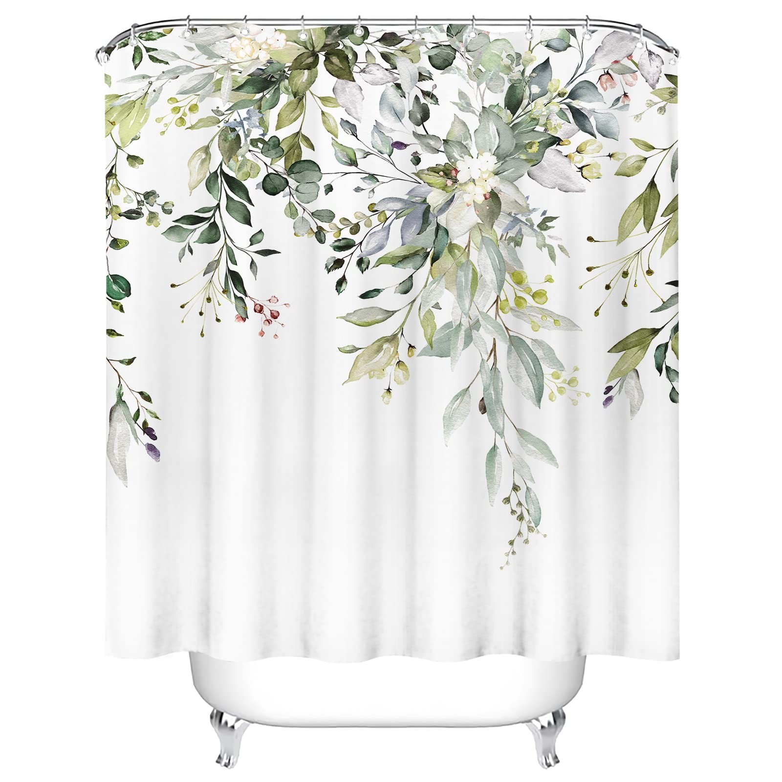 Custom Printed Bath Curtain — custom printed polyester bath curtain detail view