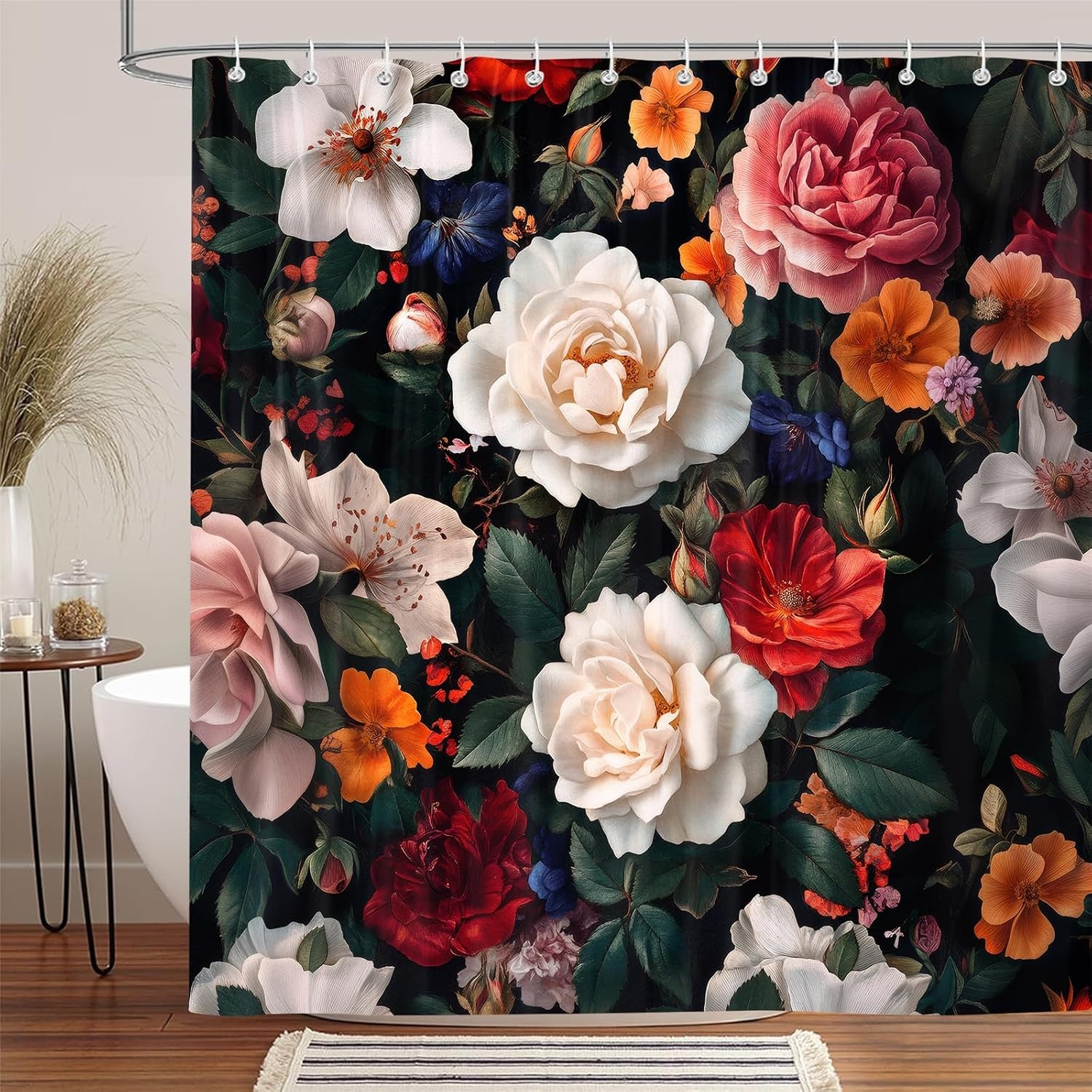 Custom Printed Bath Curtain — custom printed polyester bath curtain