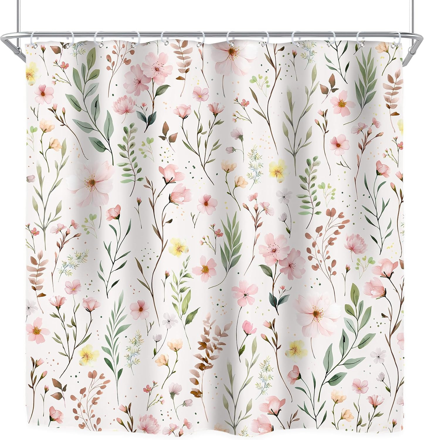 Custom Printed Bath Curtain — custom printed polyester bath curtain detail view