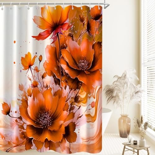Custom Printed Bath Curtain — custom printed polyester bath curtain detail view