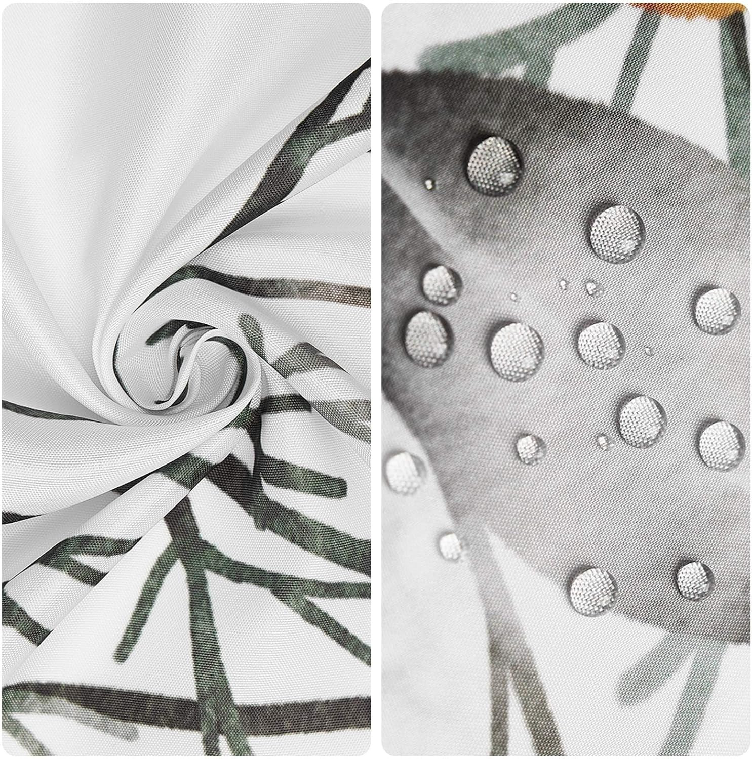 Custom Printed Bath Curtain — custom printed polyester bath curtain detail view